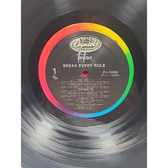 Tina Turner - Break Every Rule - Vinyl LP - PJ-12530 - Picture 6 of 8